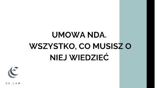 Umowa NDA - wszystko, co musisz o niej wiedzieć