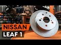 How to change rear brake discs / rear brake rotors on NISSAN LEAF 1 (ZE0U) [TUTORIAL AUTODOC]