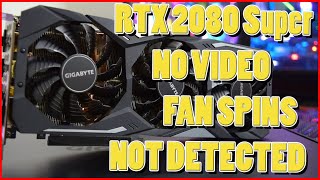 Riparazione Gigabyte Rtx 2080 Super  Nessun Segnale Non rilevata