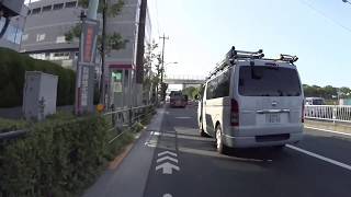 【自転車車載】環七通り・葛飾区亀有五丁目交差点〜足立区加平３丁目付近(2017/07/20)