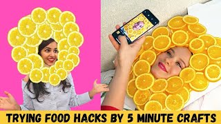 Trying FOOD Hacks by 5 Minute Crafts 😉