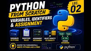 Variables, Identifiers & Assignment | Python From Scratch | Lec. 02