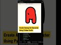 Draw Among Us character using  python turtle code #shorts #coding #programming