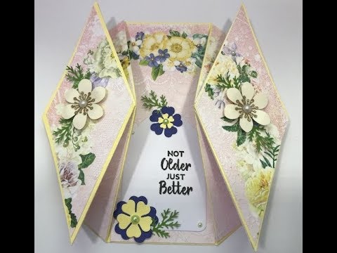 Double Diamond Fold Card Youtube