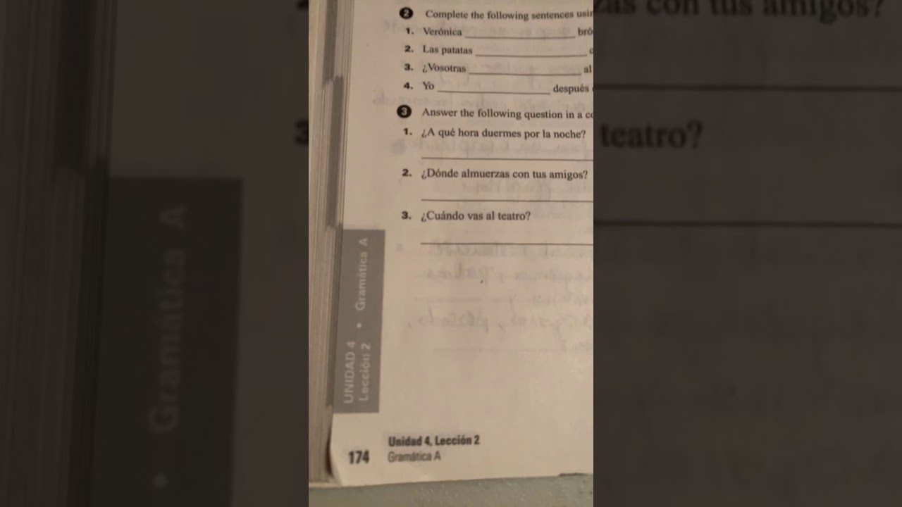 Avancemos Unidad 4 Leccion 1 Answer Key : Avancemos 2 Unit 4 Lesson 1 4 ...