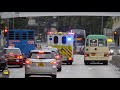 hong kong fire services ambulances responding hkfsd wong tai sin station