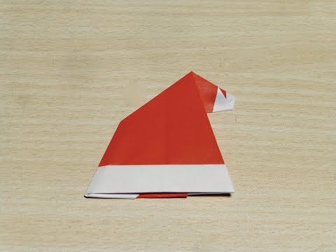 【DIY craft】How to make Santa's hat. Origami. The art of folding paper. 【DIY craft】How to make Santa's hat. Origami. The art of folding paper.