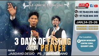 3 Days of Fasting and Prayer // RBIM Worship Centre ziro live #4th Sercvice