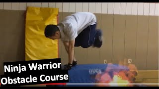 Ninja Warrior Obstacle Course in Elementary PE