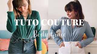 Tuto couture - Body Grace (tissu maille, drapé, ouverture du fond de culotte...)