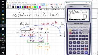 PreCalculus 12 Chp 1.1 - Check division with Casio fx-9860 (2017)