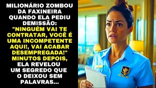 MILIONÁRIO ZOMBOU DA FAXINEIRA QUANDO ELA PEDIU DEMISSÃO, MINUTOS DEPOIS, ELA REVELOU UM SEGREDO...