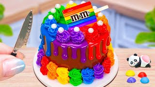 M&M Melting Rainbow Cake 🌈 Easy Melting Chocolate Cake Decorating Ideas 🍫 So Yummy