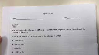 Q1 - Equation quiz corrections