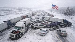 Chaos in Wyoming! 40+ Vehicle Crash Pileup Shuts Down I-80