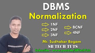 Normalization in DBMS | Normal Forms in DBMS - 1NF,2NF,3NF,BCNF and 4NF | DBMS