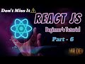 Part-6 React JS 2025 Tutorial  | Lists, Keys & Dynamic Rendering in React | map() Method Explained