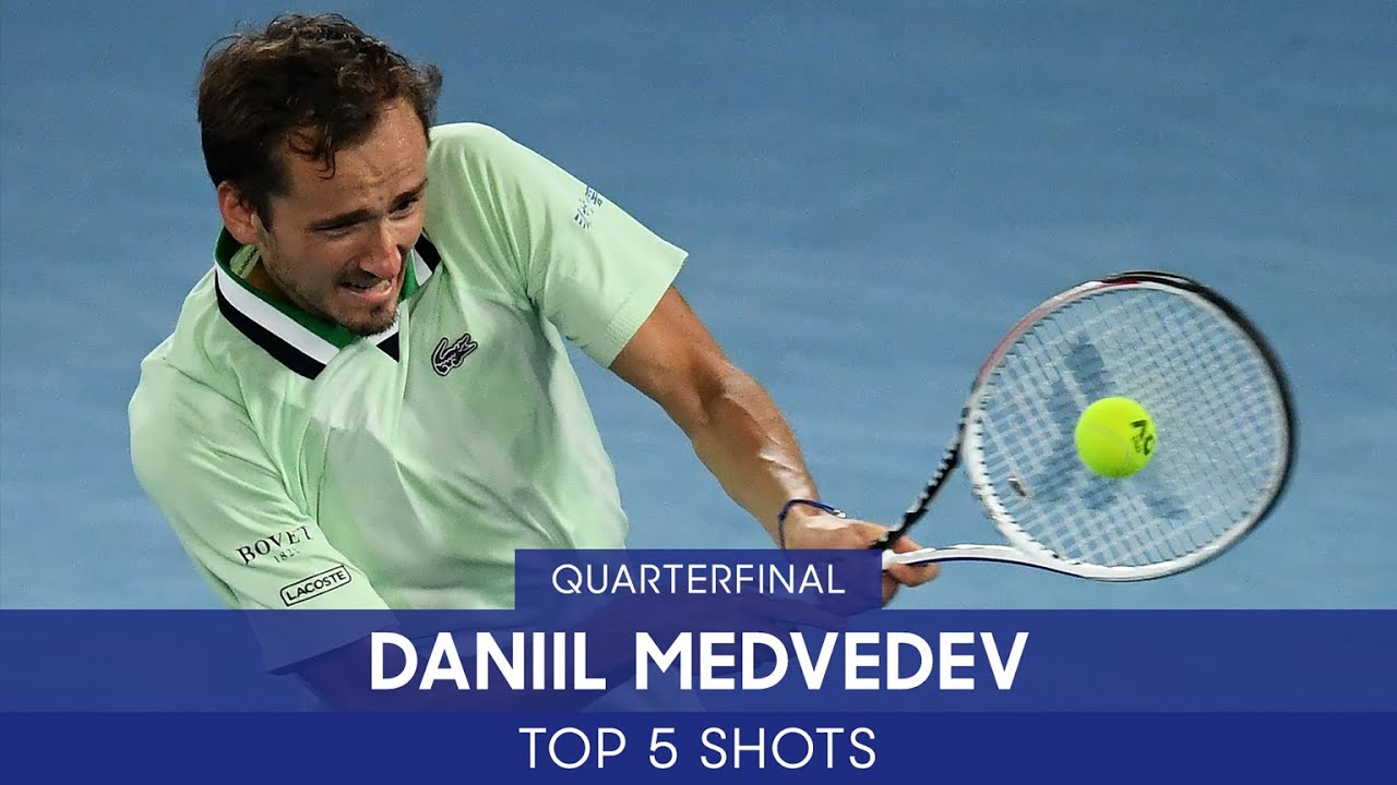 Daniil Medvedev | Top 5 Shots (QF) | Australian Open 2022 - TennisGusto