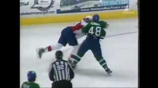 Hockey Fight: Troy Bodie vs Mike Vernace