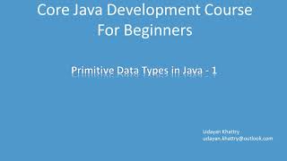 03. Primitive Data Types in Java - 1