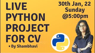 Live python project | Python Project for resume | learn python | python programming