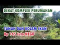 Jual Tanah Kebun dan Empang Luas 1000 m2 Dekat Kawasan Perumahan Harga Nego Rp 165 Juta