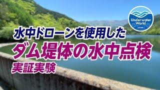 【水中ドローン映像】ダム堤体の水中点検実証実験