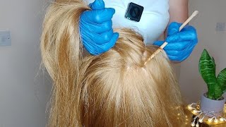 SCALP CHECK \u0026 TREATMENT with some Hair Brushing ✨️ #asmr #scalptreatment #asmrsleep