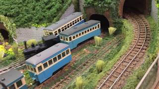 鉄道ジオラマ２ (動画）　Train model Diorama, HOn scale gauge