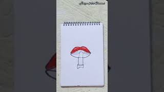 #shorts #lipsdrawing #shortsvideoyoutube |lips drawing easy|