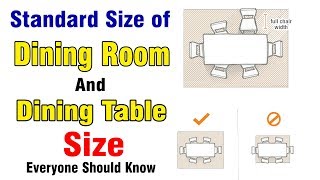 Standard Size of Dining Room and Table Size - Dining Table Size