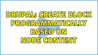Drupal: Create block programmatically based on node content (2 Solutions!!)