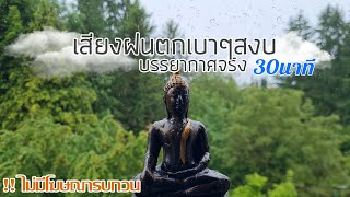 กล่อมนอนด้วยเสียงฝนตกเบาๆฟ้าร้อง (ยาว30นาที)/ไม่มีโฆษณาคั่น | [Nature sounds]