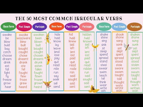 What are examples of irregular verbs?