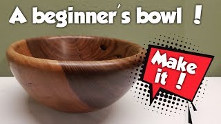 Woodturning a Beginner's bowl!