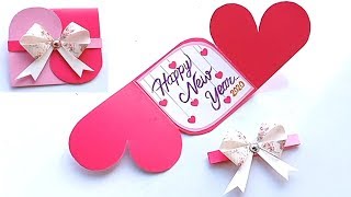 How to make New Year Love Card//Handmade easy card Tutorial