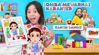 LEIKA MEWARNAI KARAKTER BUKU GAMBAR LEIKA 🥰 CHALLENGE MEWARNAI BARENG TOMPEL