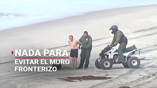 Video: Hombre cruza nadando cerco metálico que divide a México de EUA en Tijuana