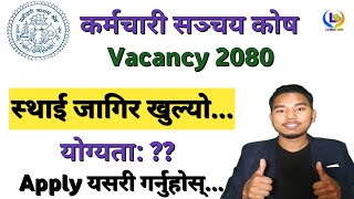 karmachari sanchaya kosh vacancy | nayab subba vacancy 2080 | lbsmartguru