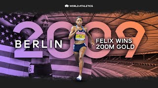 Allyson Felix storms to 200m world title 🇺🇸 | World Athletics Championships Berlin 2009