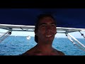 the craziest fun ever on our catamaran spinnaker flying