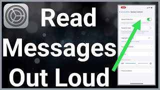 How To Set Up iPhone To Read Text Messages Out Loud