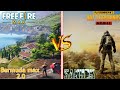 Bermuda max 2.0 vs Sanhok || Freefire max 9.0 vs Pubg Mobile || 4k Comparision ||