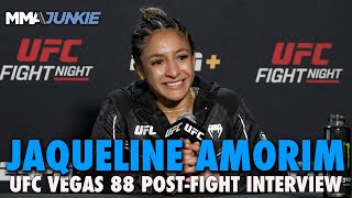 Jaqueline Amorim Reacts to Referee Mike Beltran's Mistake: 'I Felt She Tapped' | UFC Fight Night 239