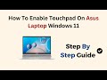 How To Enable Touchpad On Asus Laptop Windows 11