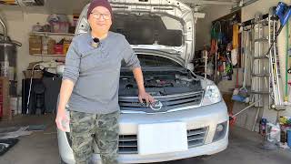 Nissan Versa 2010 SL CVT Transmission oil change and Oil change DYI.