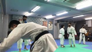 【伝統空手】ひたすら中段突き　自由組手 【香川政義師範の道場】 【shotokan  karate】 【2021/2/6】 【Hitoshi Shibata 【koumeican channel】