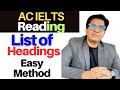 Academic IELTS Reading - List Of Headings - Very Easy Method By Asad Yaqub