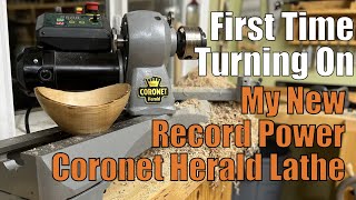 First Time Turning On The Coronet Herald Lathe From Record Power.