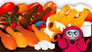 치킨 먹방  - 어몽어스 애니메이션 먹방